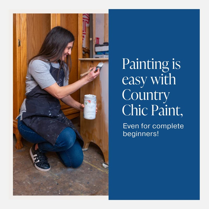 Country Chic Paint Country Chic All-in-One Chalk Paint for Furniture, Cabinets, Home Decor, Eco-Friendly, Matte Finish, Built-In Primer & Top Coat for Wood, Metal - Bling Bling (Royal Blue) - 4 oz (118 ml) - Image 5
